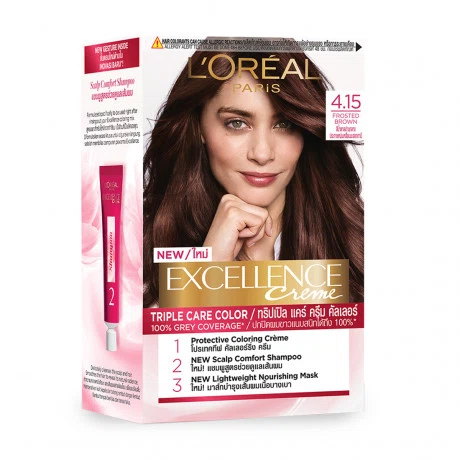 Thuốc nhuộm tóc L'Oreal Excellence 4.15 nâu tro ánh đỏ (172ml)