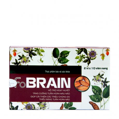 Thực phẩm bảo vệ sức khỏe hỗ trợ tuần hoàn máu não FoBRAIN (Hộp 20 viên)