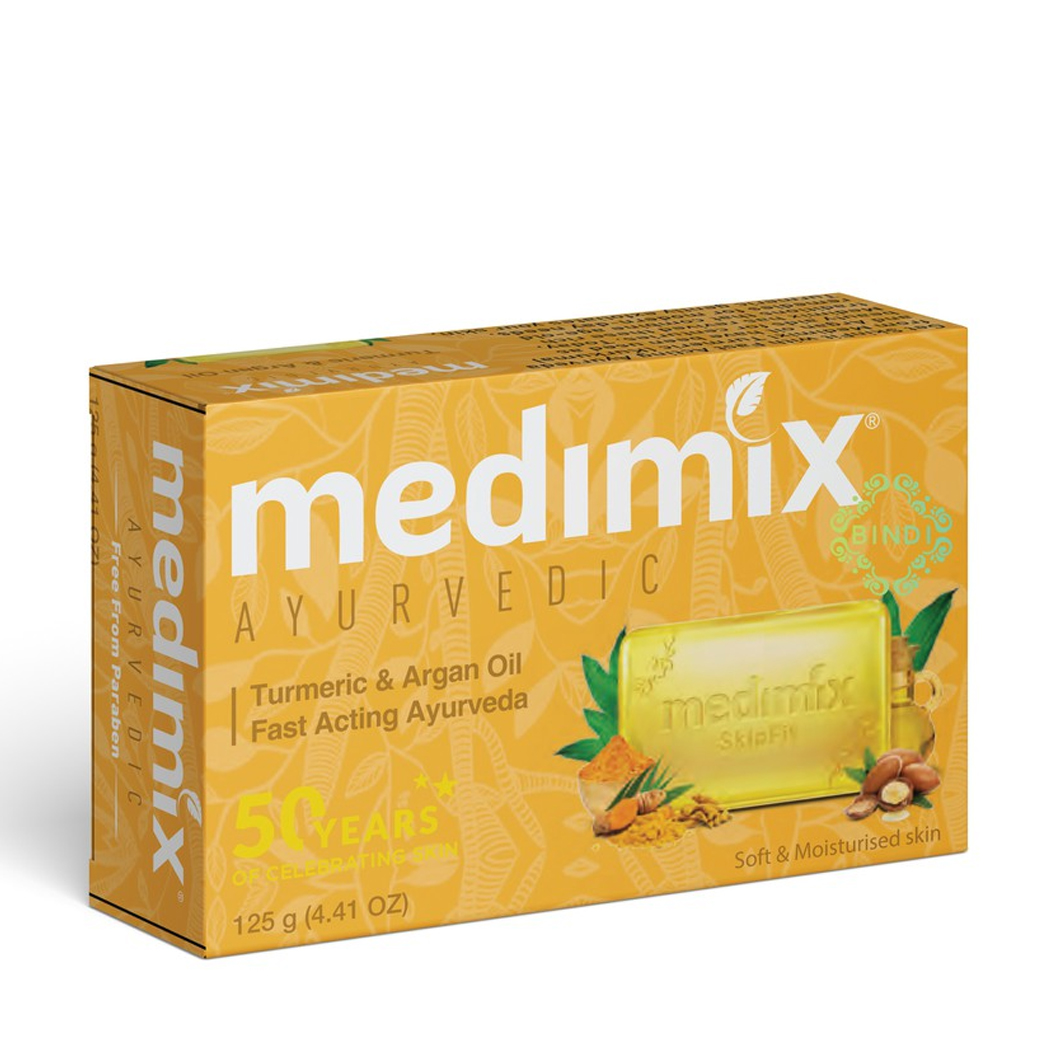 Xà bông nghệ Medimix Ayurvedic Turmeric & Argan Oil (125g)