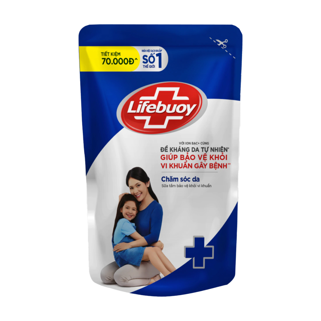 Sữa tắm bảo vệ khỏi vi khuẩn Lifebuoy - Chăm sóc da (Túi 800g)
