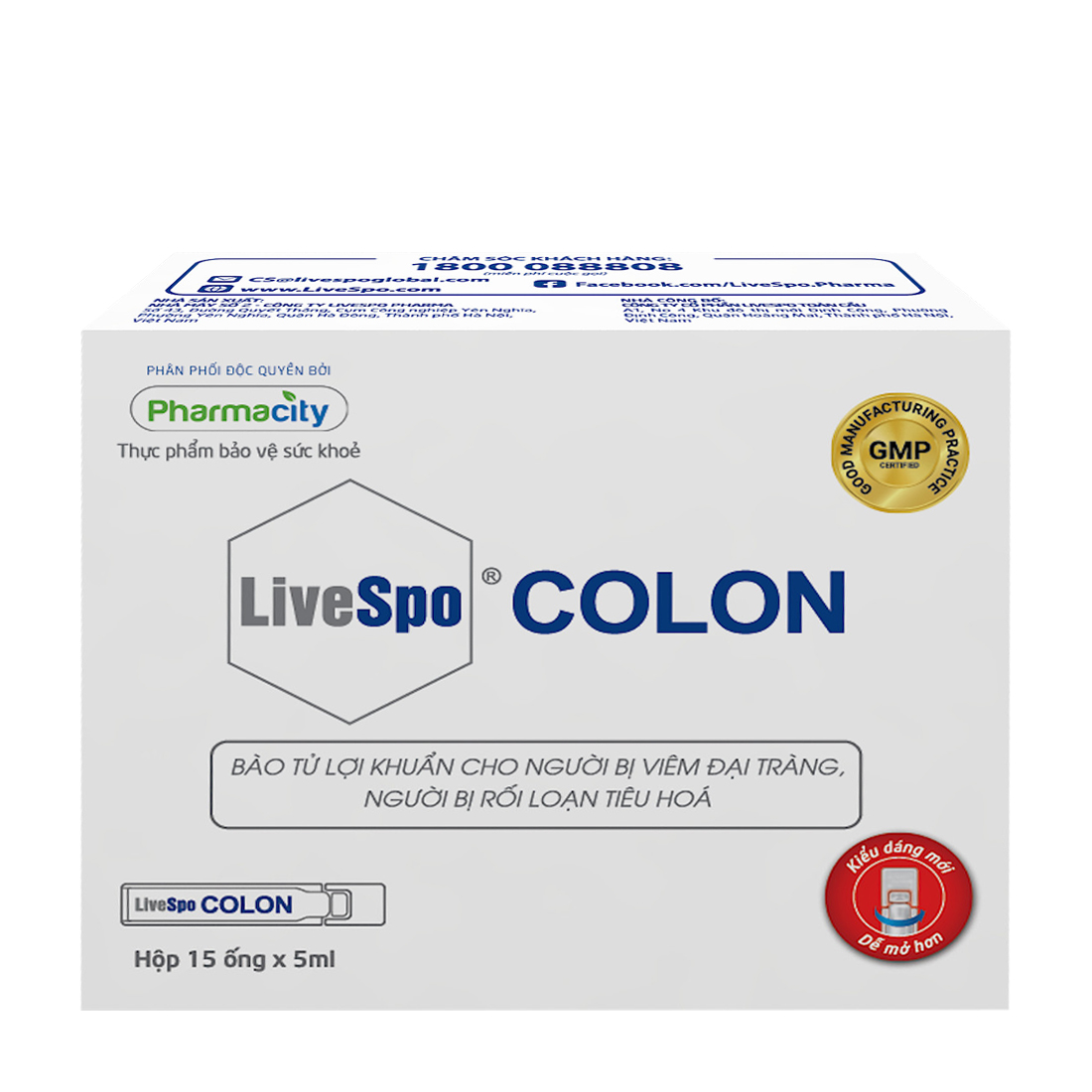 Thực phẩm bảo vệ sức khỏe Bào tử lợi khuẩn Colon (Hộp 15 ống x 5ml)