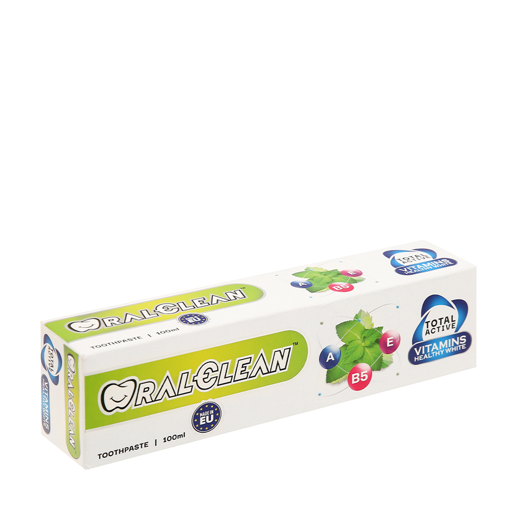 Kem đánh răng Oral Clean Total Active Vitamins Healthy White (100ml)