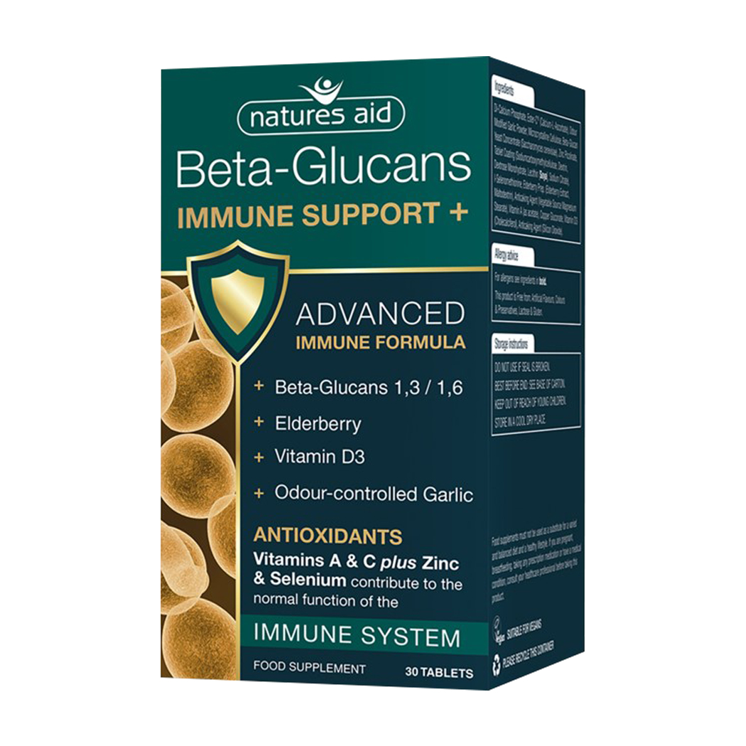 Viên uống Beta-Glucans Immune Support+ hỗ trợ tăng cường đề kháng  (Hộp 30 viên)