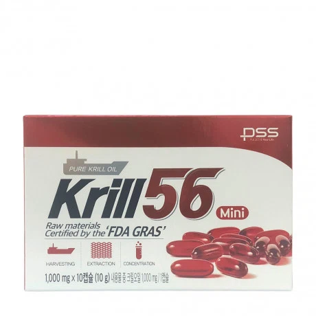 Dầu nhuyễn thể hỗ trợ bổ máu Krill 56 1000mg Mini  (Hộp 10 viên)