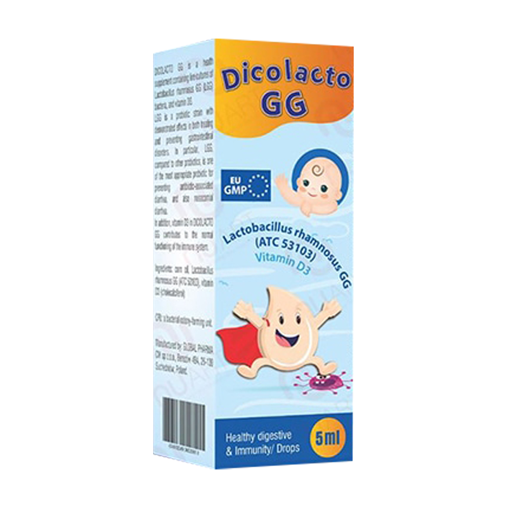 Men tiêu hóa Dicolacto GG hỗ trợ bổ sung lợi khuẩn (Lọ 5ml)