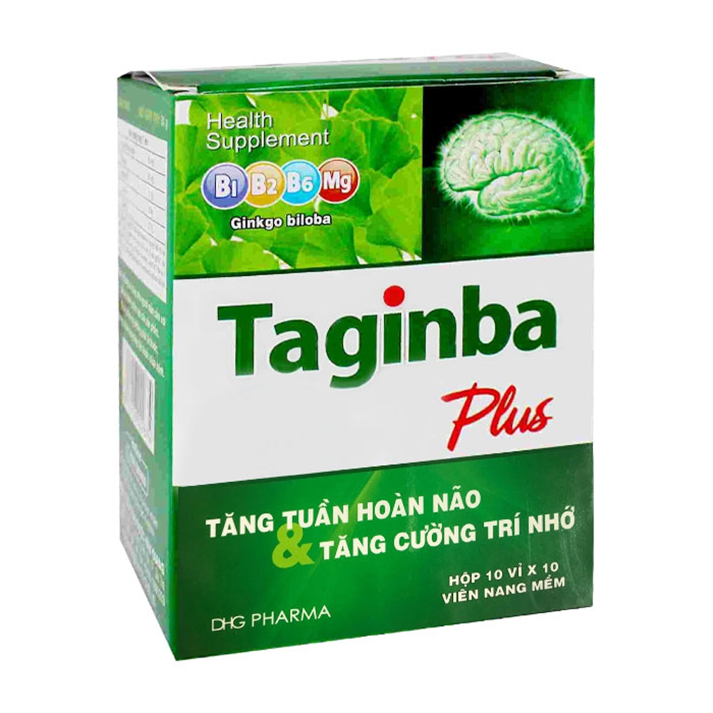 DHG Pharma Taginba Plus H.Tro Tang Cuong Tuan Hoan Nao (10 vi x 10 vien)