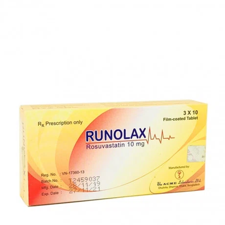 Runolax 10mg (Hộp 3 vỉ x 10 viên)