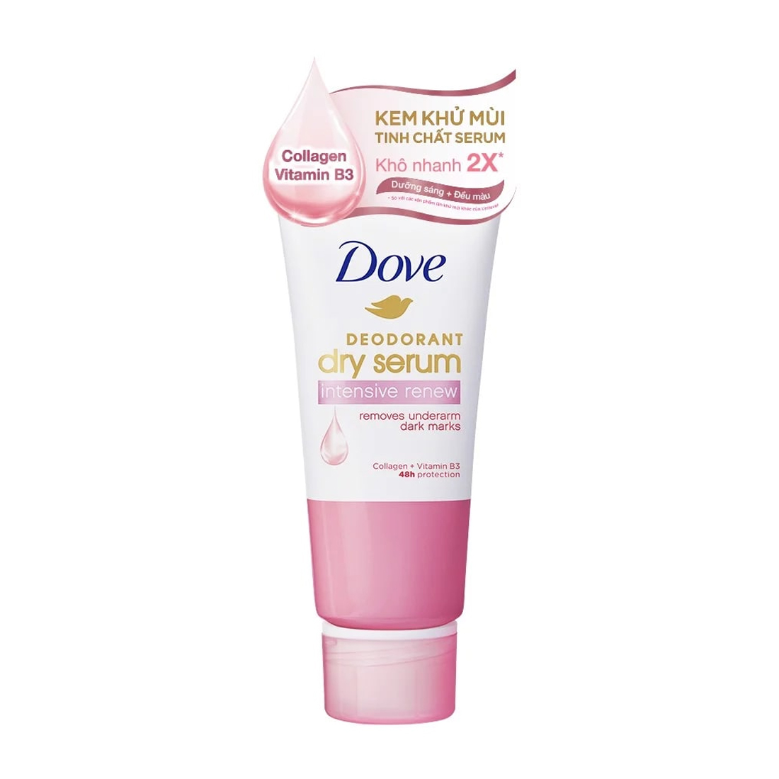 Kem Khử Mùi DOVE Collagen & Vitamin B3 Sáng Mịn Đều Màu (Tuýp 50ml)