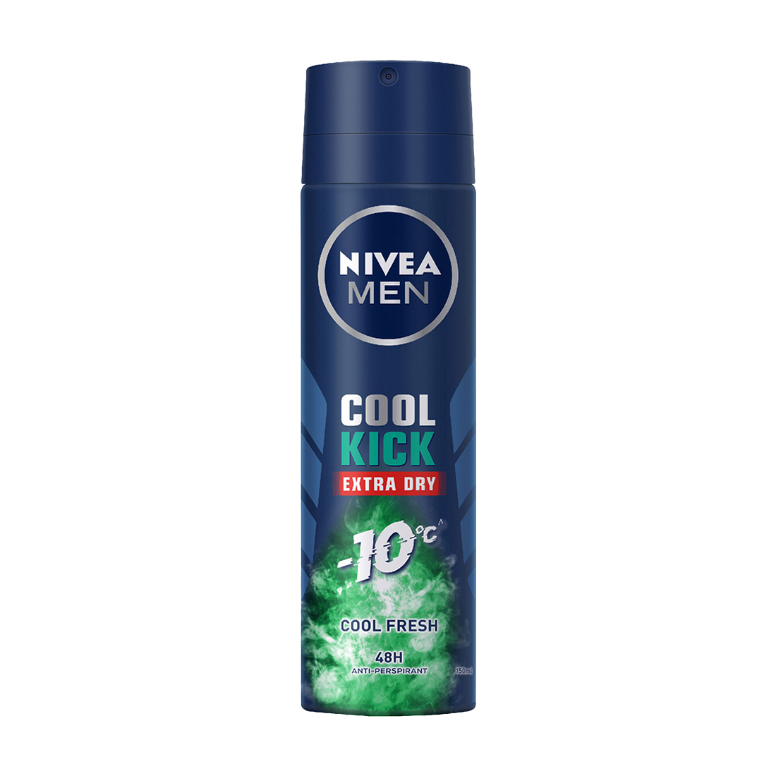 Xịt khử mùi mát lạnh khô thoáng Nivea Men Cool Kick Green 150ml
