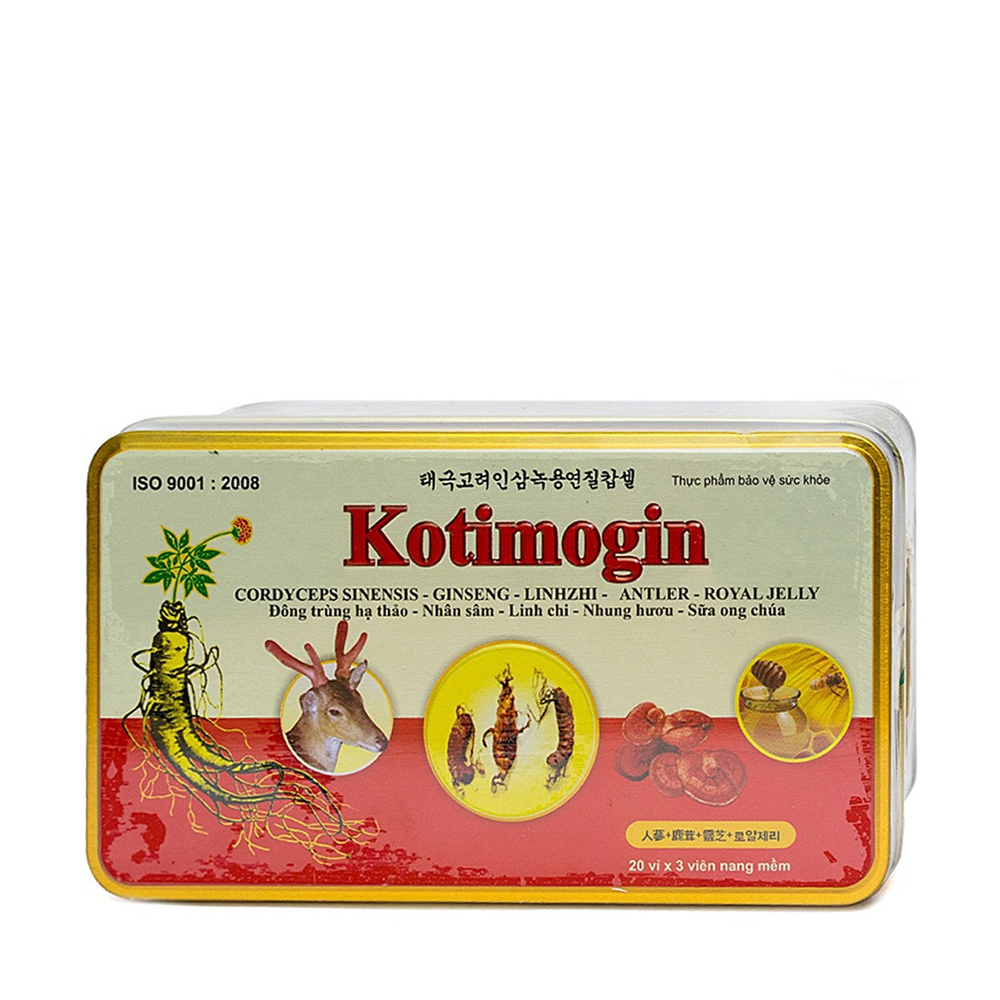 Viên uống Đông Trùng Hạ Thảo Kotimogin (Hộp 20 vỉ x 3 viên)