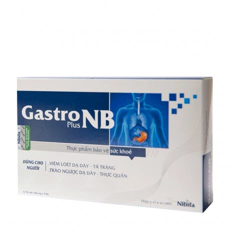 Thực phẩm bảo vệ sức khỏe giảm viêm loét dạ dày Gastro NB Plus (3 vỉ x 10 viên)