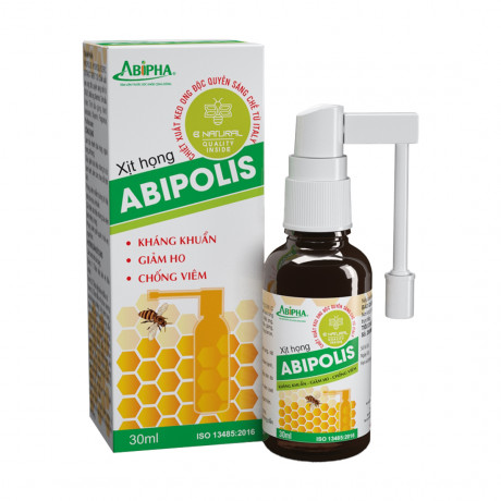 Thực phẩm bảo vệ sức khoẻ xịt họng keo ong Abipolis (Chai 15ml)