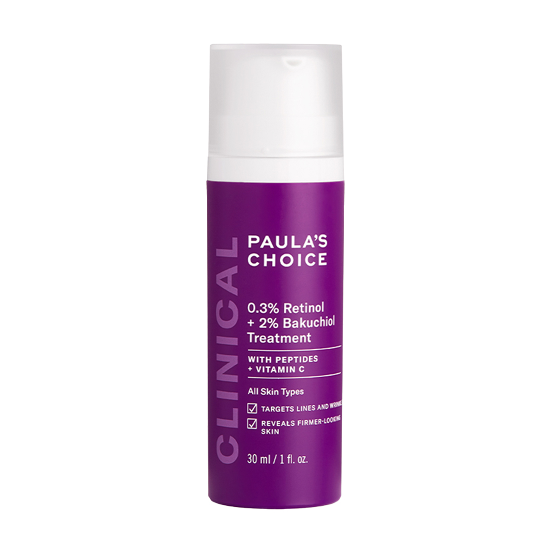 Kem dưỡng da PAULA's CHOICE Clinical 0.3% Retinol + 2% Bakuchiol cung cấp dưỡng chất cho da (30ml)