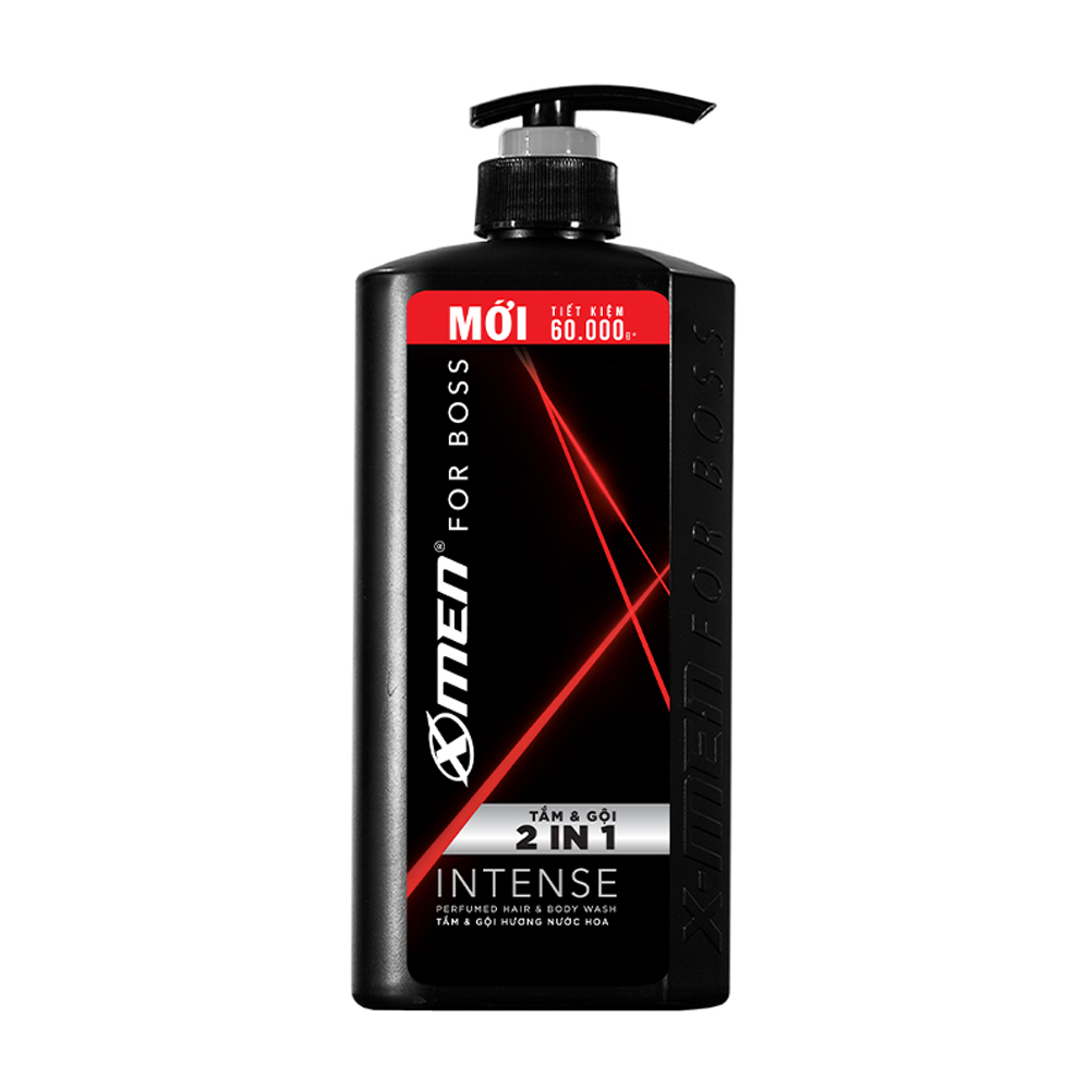 Tắm gội 2 trong 1 X-Men Boss Intense (Chai 650g)