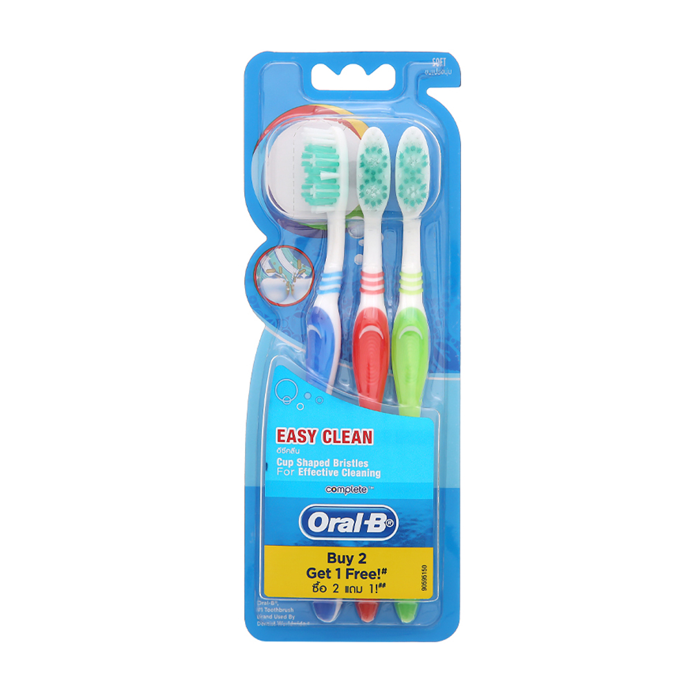 Bàn chải đánh răng lông mềm Oral-B Easy Clean (Bộ 3 cây)