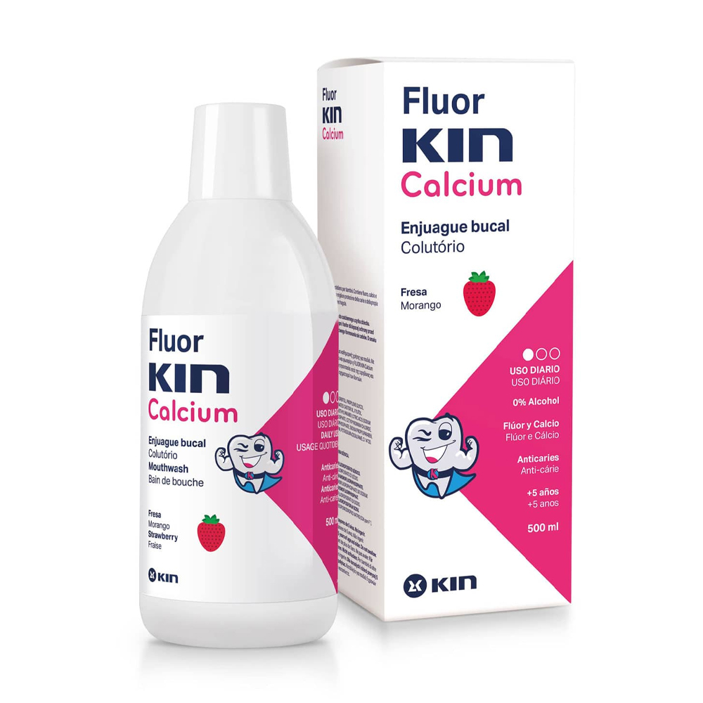 Nước súc miệng trẻ em Fluorkin Calcium (Chai 500ml)