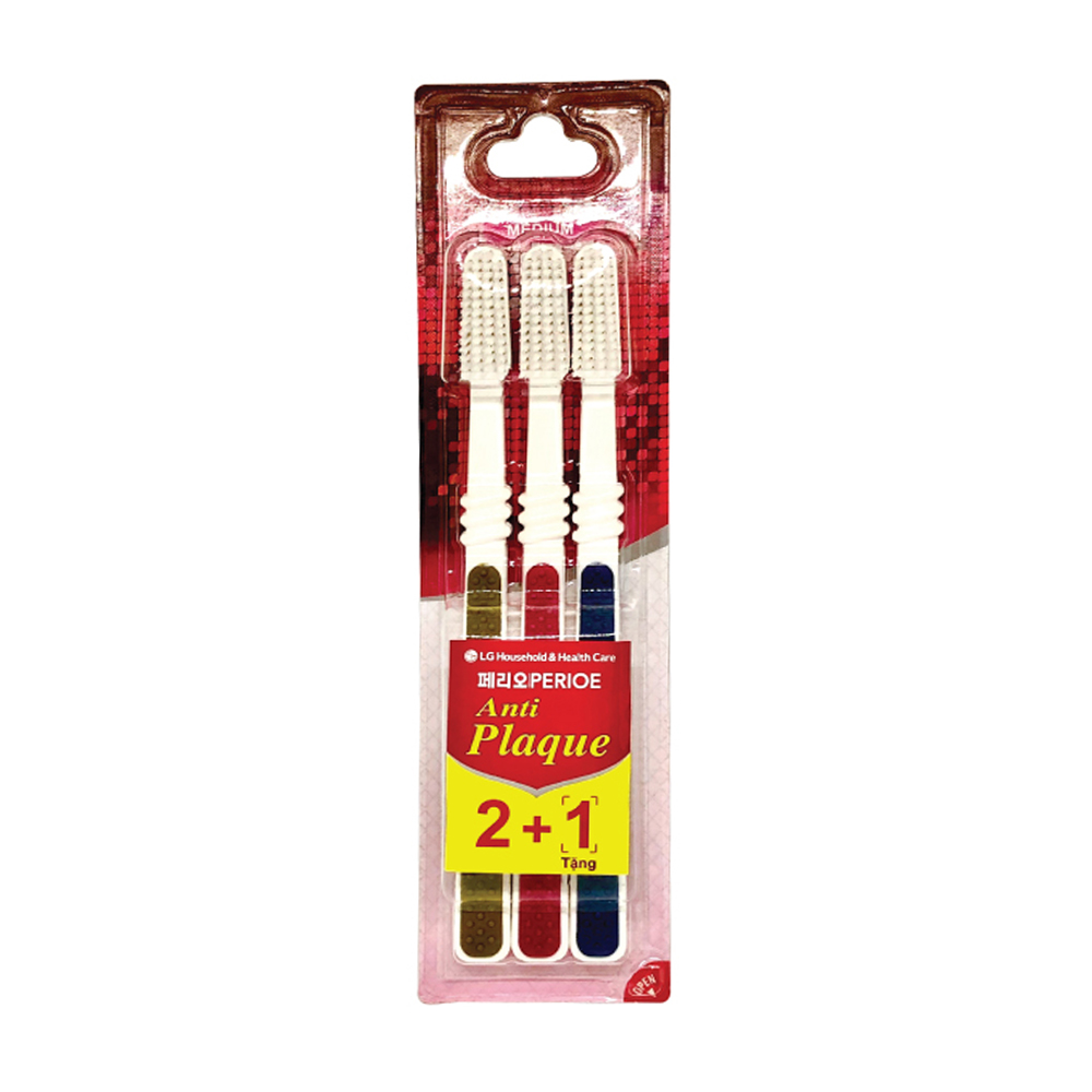 Bàn Chải Đánh Răng Perioe Anti Plaque Sensitive (2 Tặng 1)