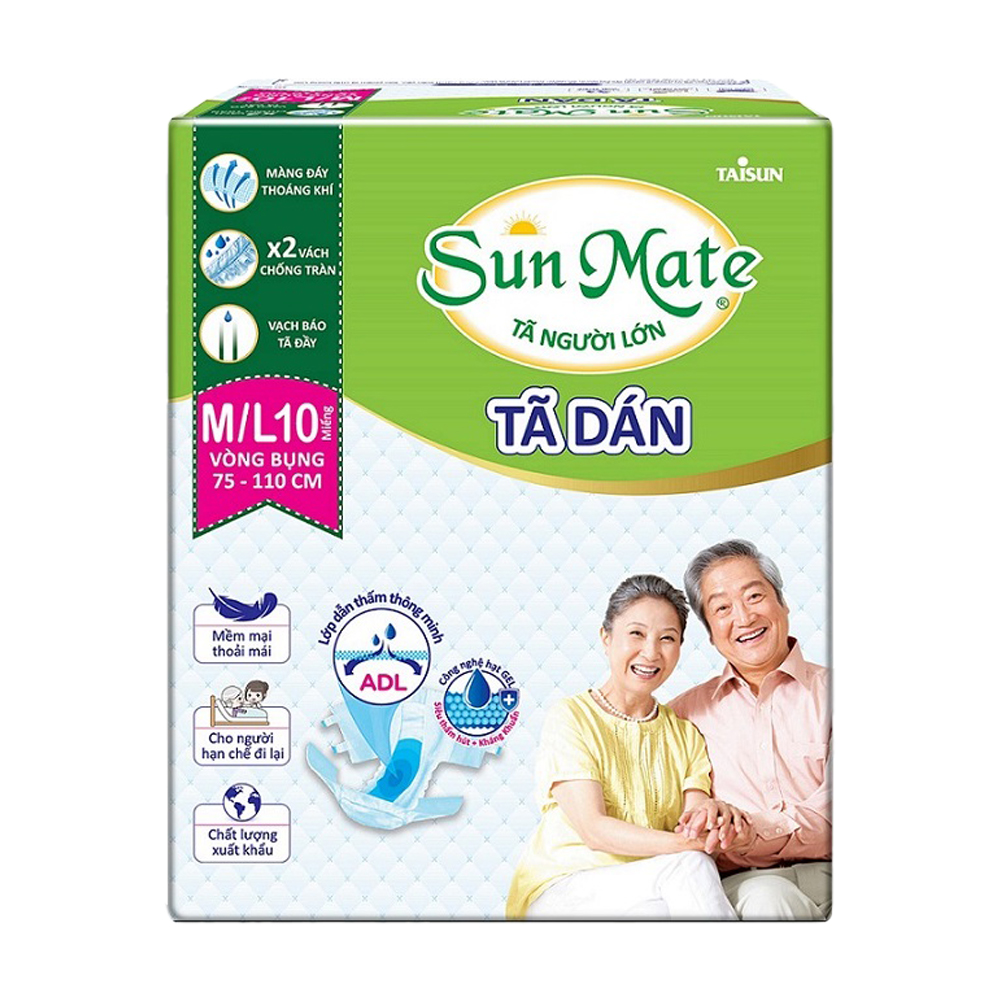 Tã dán người lớn Sunmate ADP Size M/L (10 miếng)