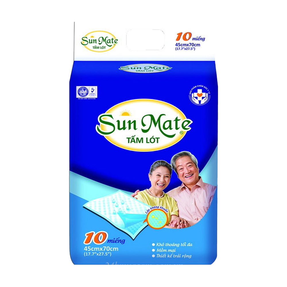 Tấm Lót Tã Người Lớn Sunmate 10M (45cm x 70 cm)