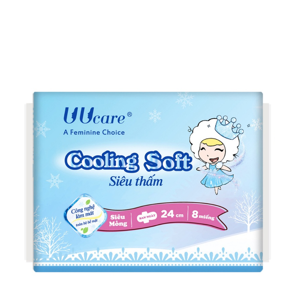 Băng vệ sinh ban ngày Young Girl Cooling Soft 24cm (Gói 8 miếng)
