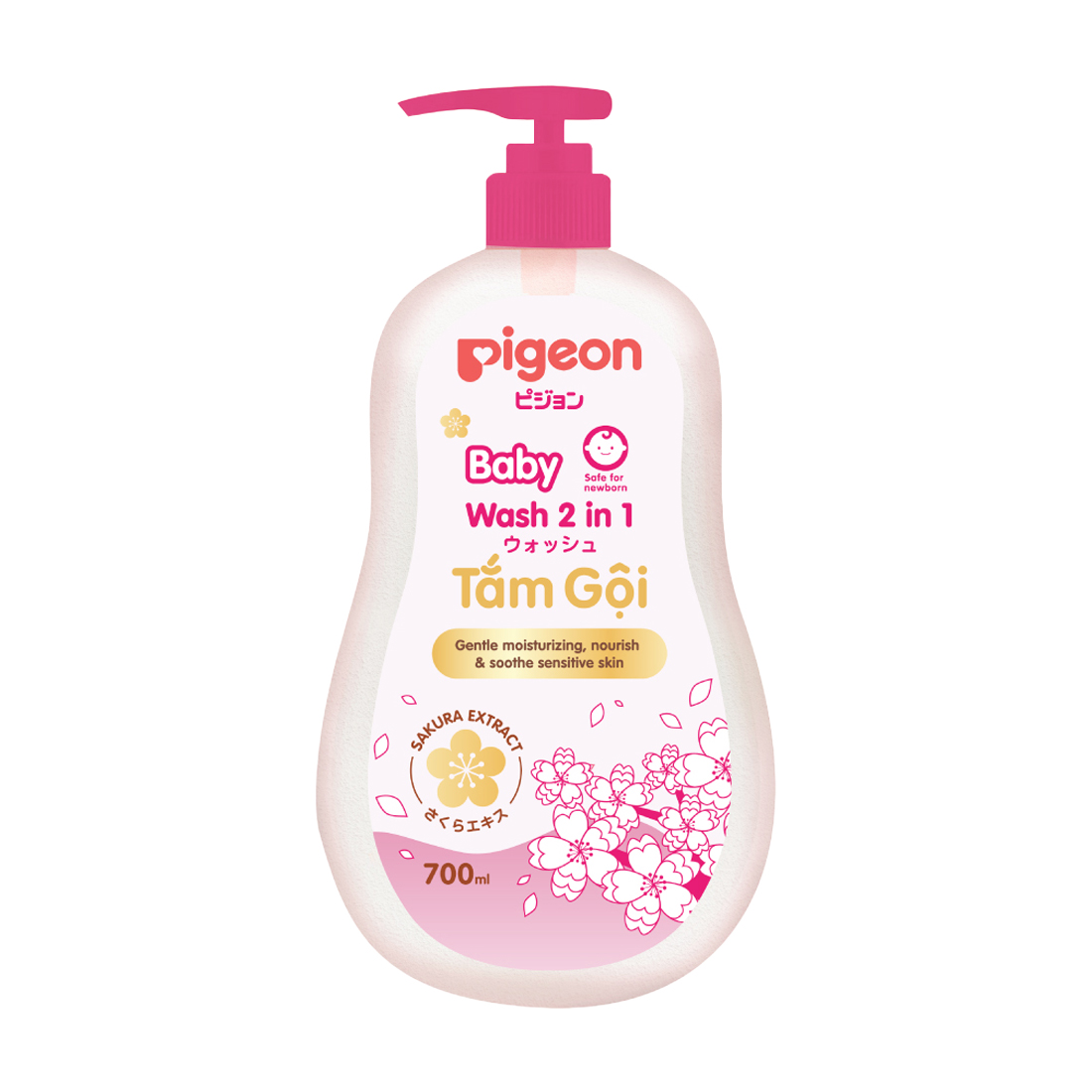 Pigeon Sua Tam Goi 2in1 Sakura Chai 700ml