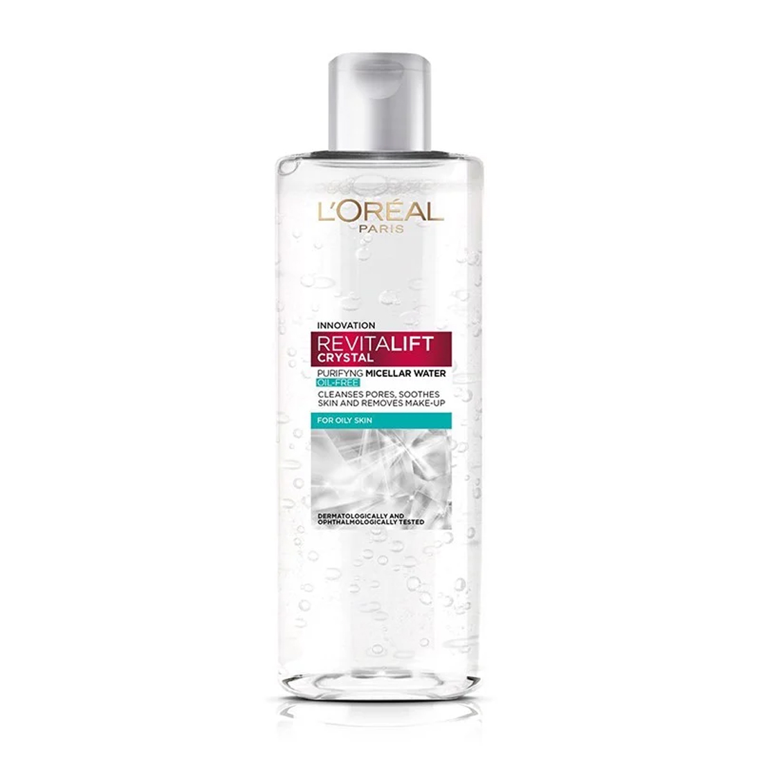 Nước tẩy trang cho da dầu L'oreal Revitalift Crystal Micellar Water (Chai 400ml)