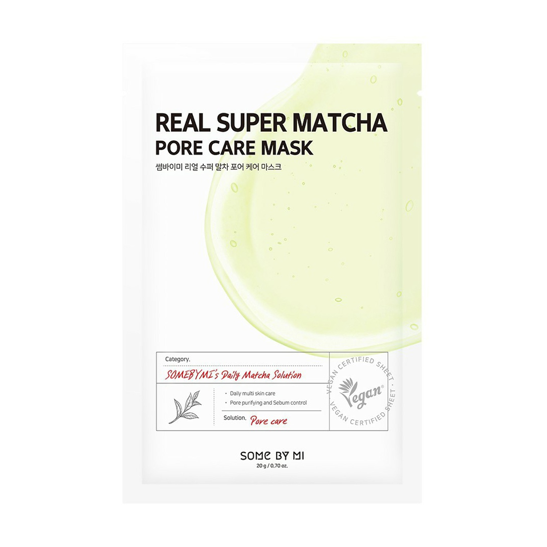 Mặt nạ giấy Some By Mi Real Super Matcha Pore Care Mask (Miếng 20g)