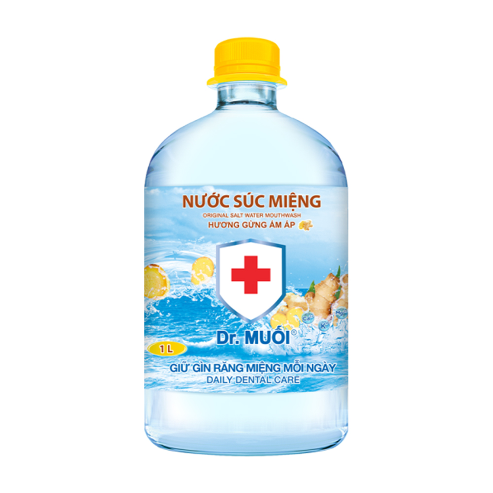 Nước súc miệng hương gừng Dr. Muối (Chai 1000ml)
