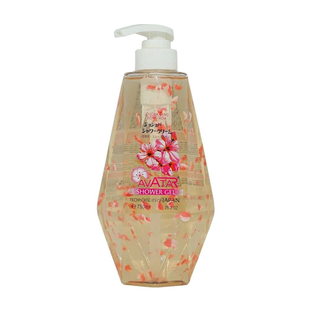 Gel tắm dạng bông hoa thơm mịn da Avatar Jojoba (750ml)