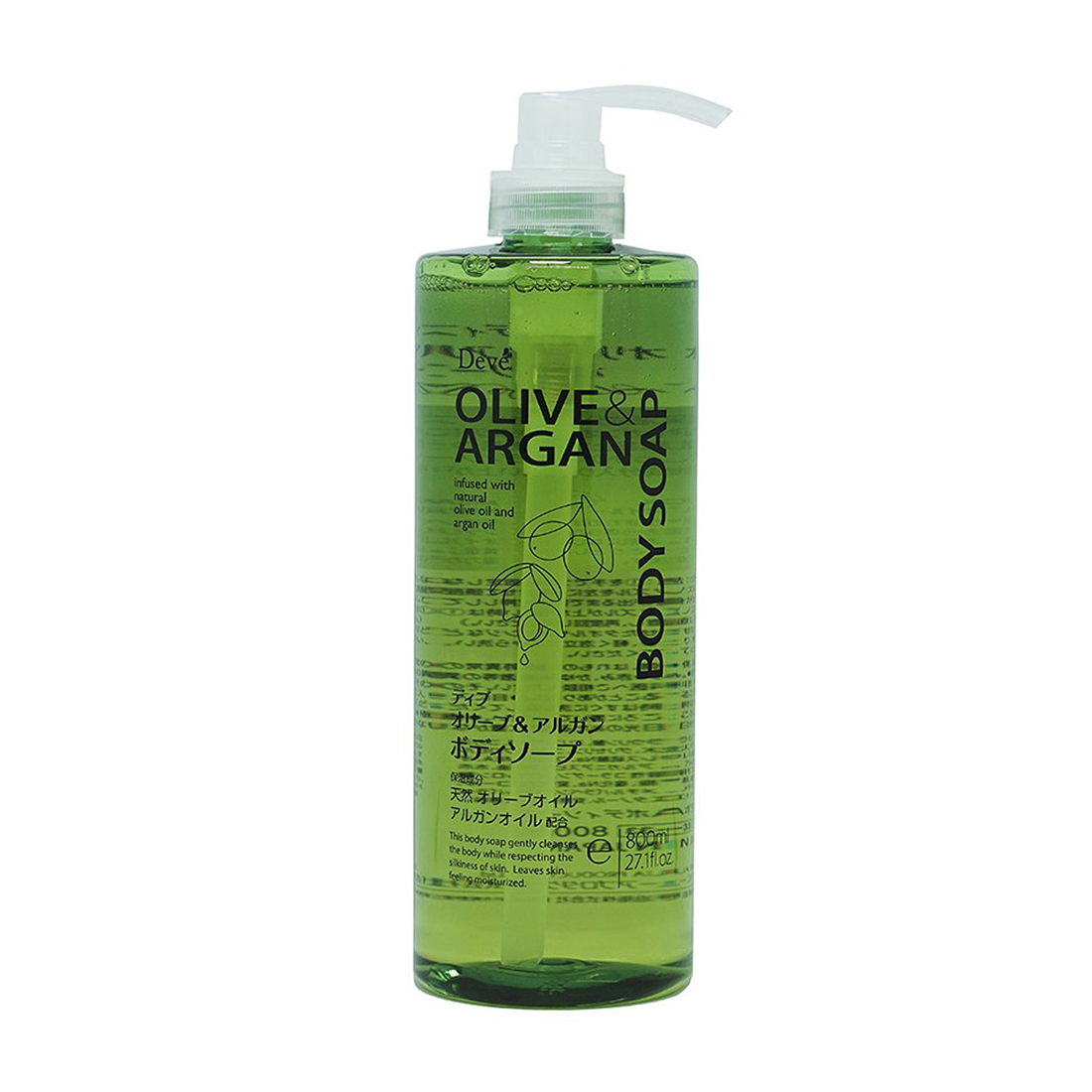 Sữa tắm Deve Olive & Argan Body Soap (Chai 800ml)