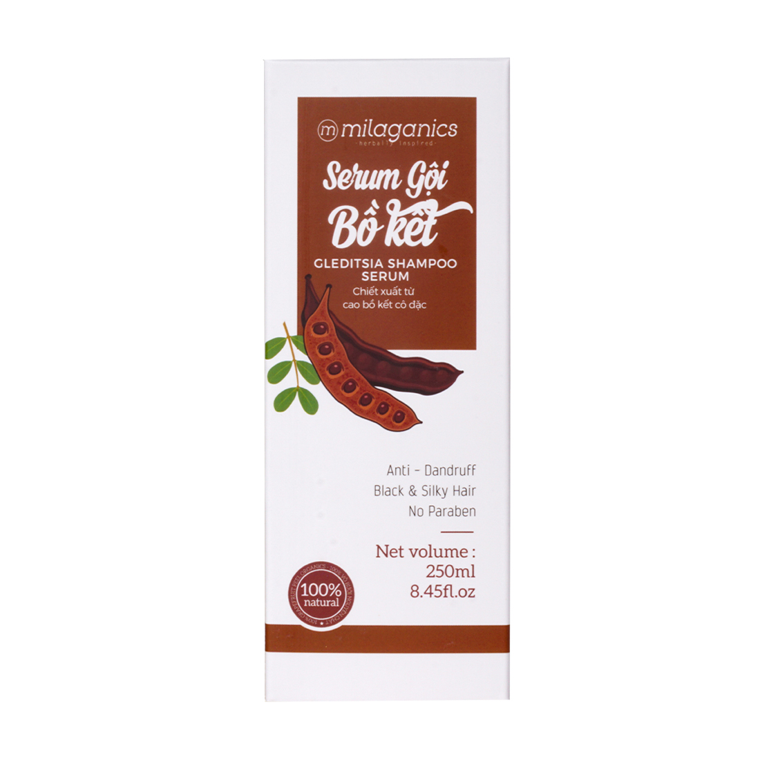 Serum gội bồ kết Milaganics (Chai 250ml)