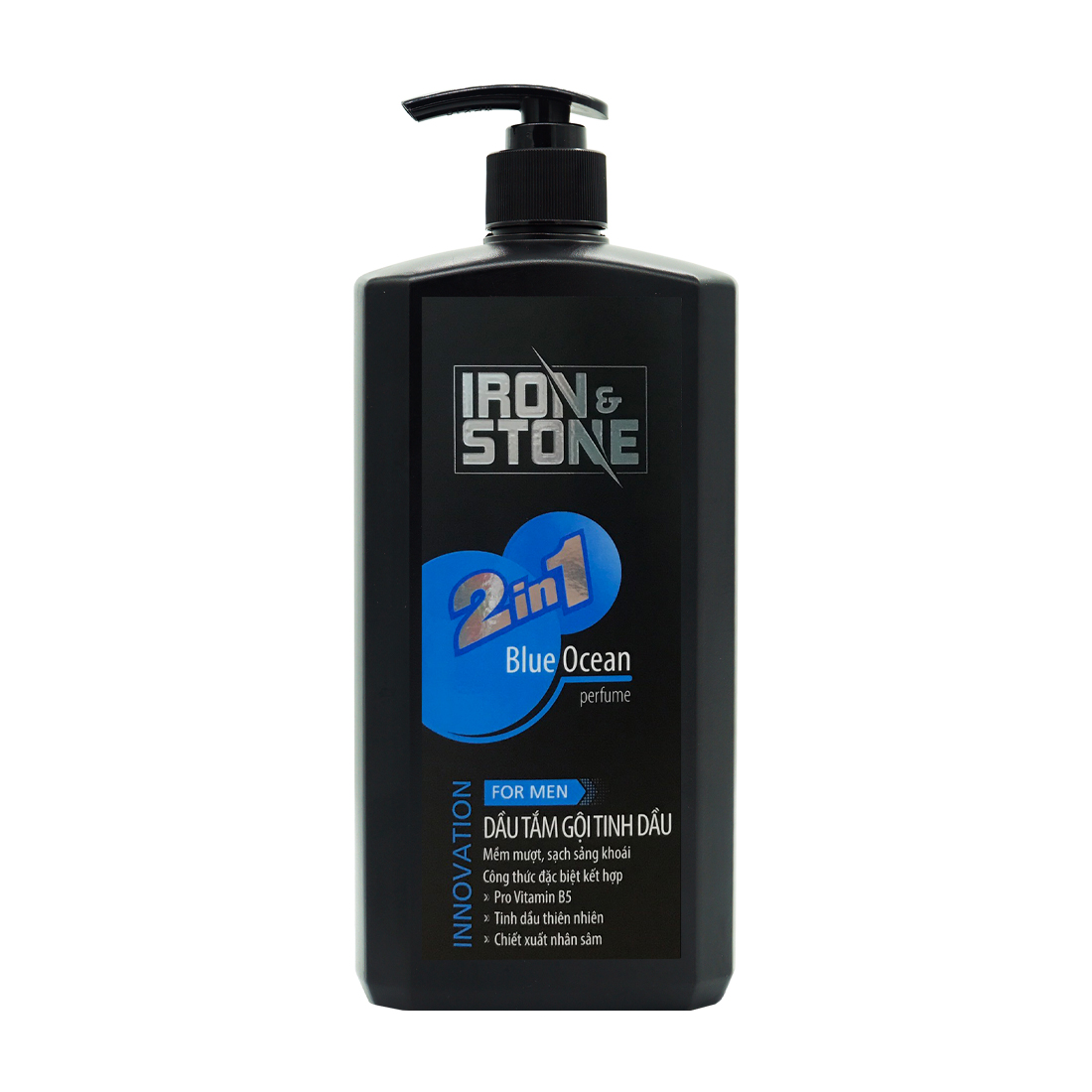 Dầu tắm gội tinh dầu 2in1 Iron & Stone Innovation (Chai 650g)