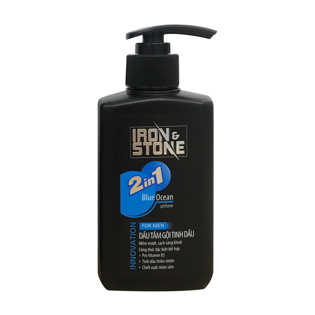 Dầu tắm gội tinh dầu 2in1 Iron & Stone Innovation (Chai 180g)