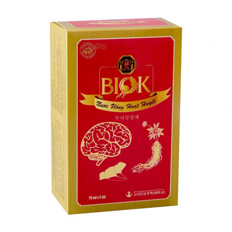 Nước uống hoạt huyết dưỡng não Biok (Hộp 5 gói*70ml)