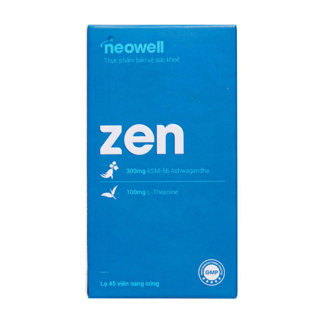 Viên uống giảm căng thẳng, cải thiện giấc ngủ Sâm Ấn độ NeoWell Zen (45 viên)