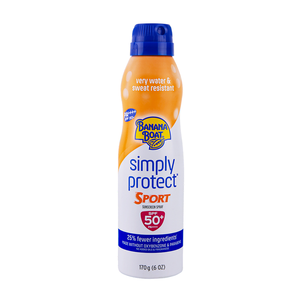 Xịt chống nắng Banana Boat Simply Protect Sport Sunscreen Spray SPF 50+ PA++++ (170g)