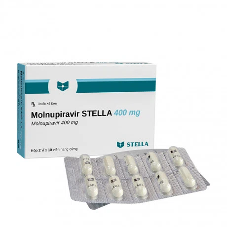 Molnupiravir Stella 400mg (Hộp 2 vỉ x 10 viên)