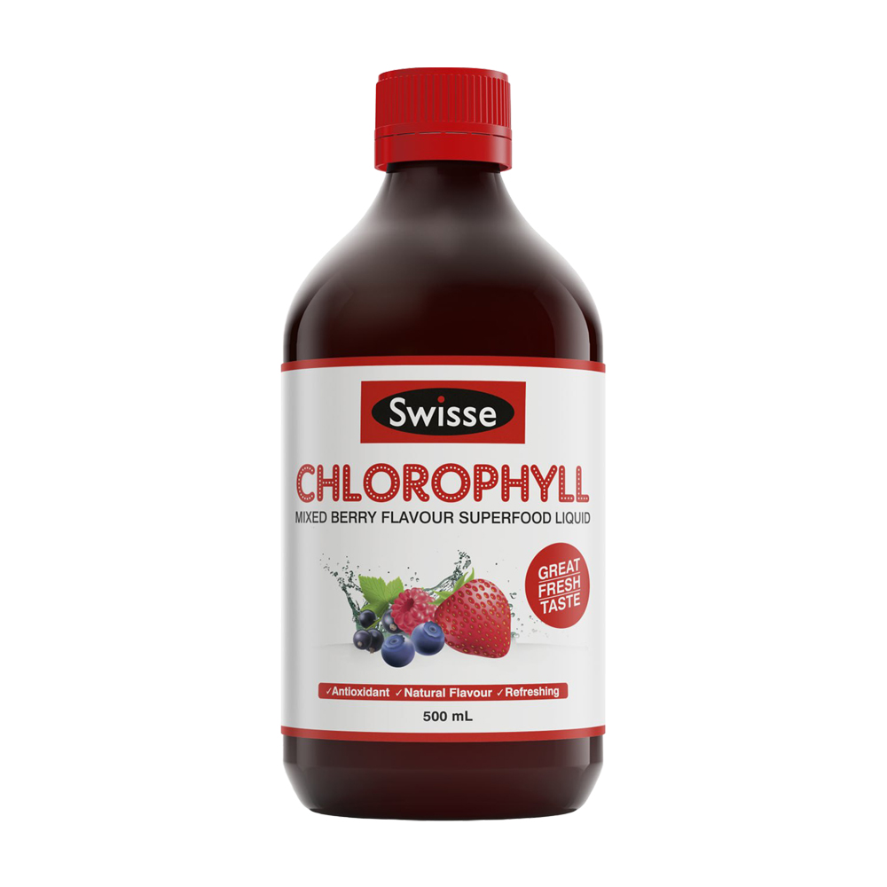 Thực phẩm bảo vệ sức khỏe Swisse Chlorophyll mixed berry flavour Superfood Liquid (Chai 500ml)