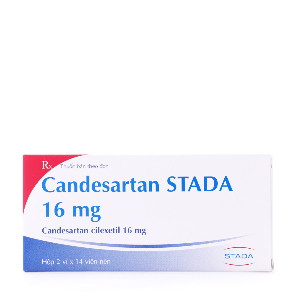 Viên nén Candesartan STADA 16 mg điều trị tăng huyết áp (2 vỉ x 14 viên)