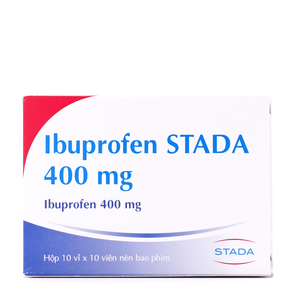 Viên nén Ibuprofen STADA 400 mg điều trị triệu chứng trong thấp khớp, viêm khớp (10 vỉ x 10 viên)