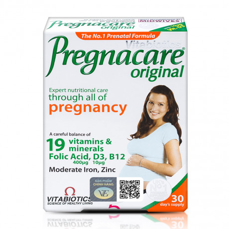 TPCN tăng cường sức khỏe cho phụ nữ mang thai Vitabiotics Pregnacare (Hộp 30 viên)