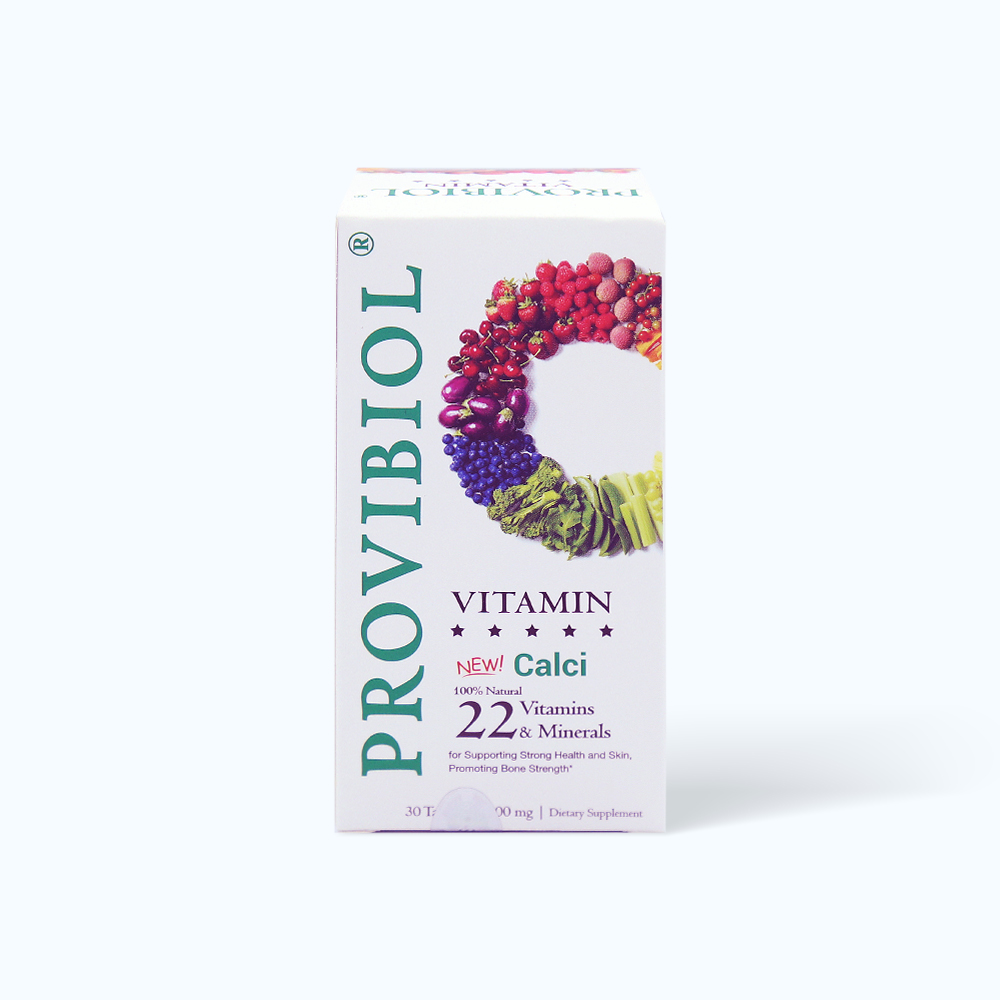 Bổ sung vitamin và khoáng chất Provibiol Vitamin New Calci (Hộp 30 viên)