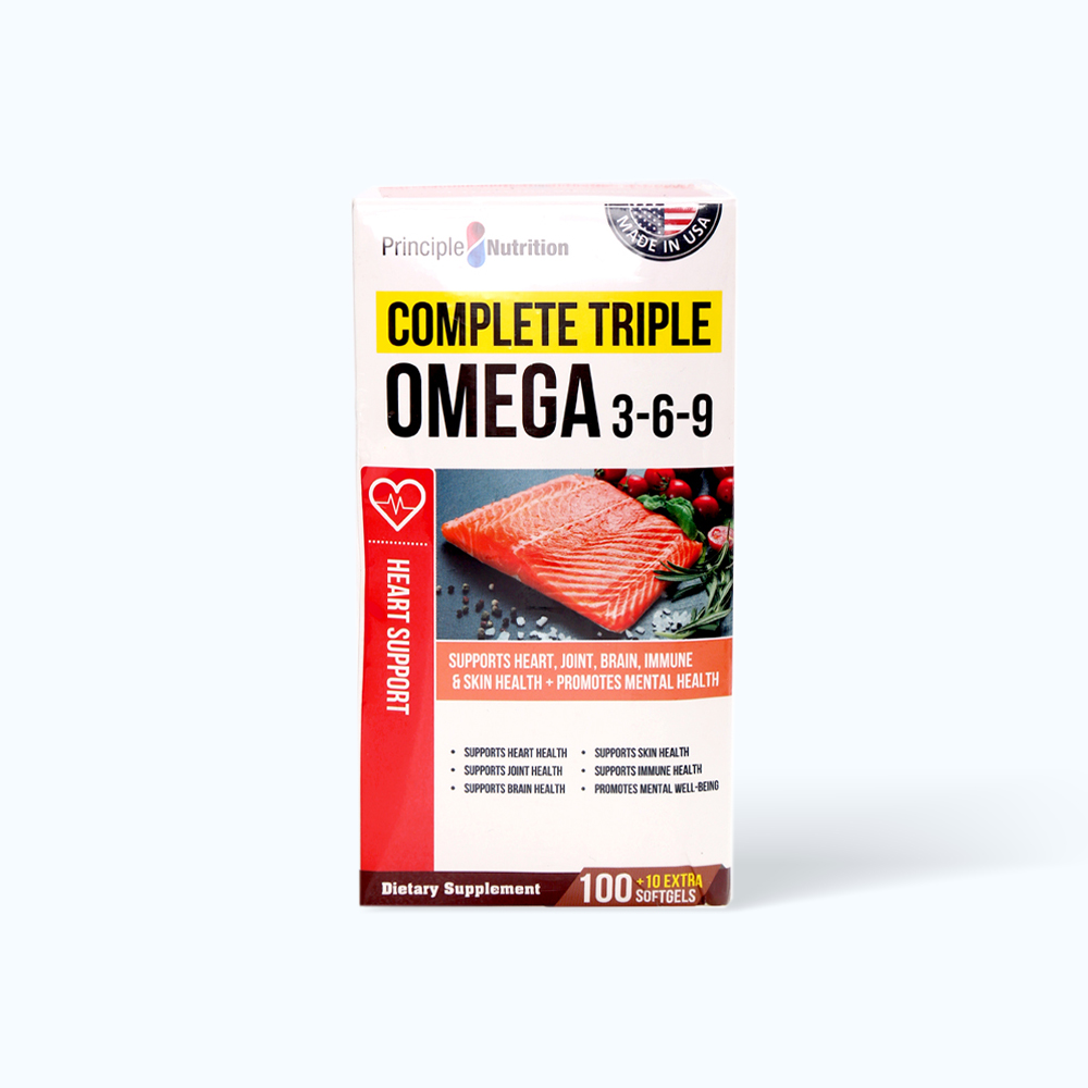 Thực phẩm bảo vệ sức khỏe Principle Natural Omega 3-6-9 (Hộp 100 viên + 10 viên)