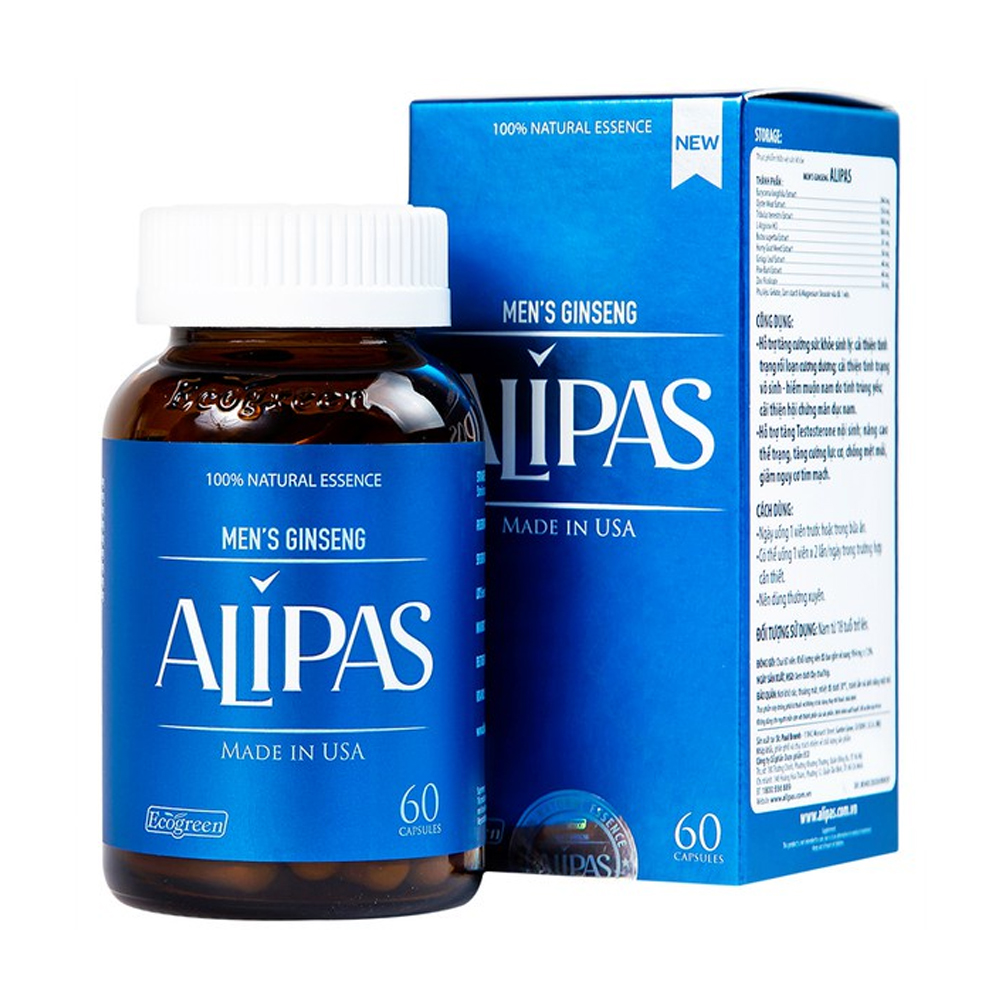 ECOGREEN Sam Men’s Ginseng Alipas Cai Thien Roi Loan Cuong Duong (Hop 60v)