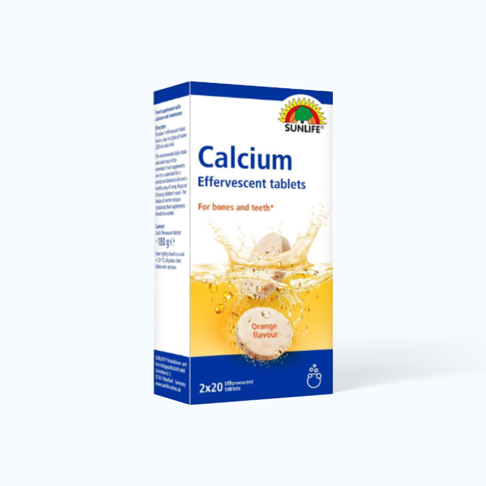 Sunlife Calcium Vien Sui Bo Sung Canxi (Hop 2 tuyp x 20v)