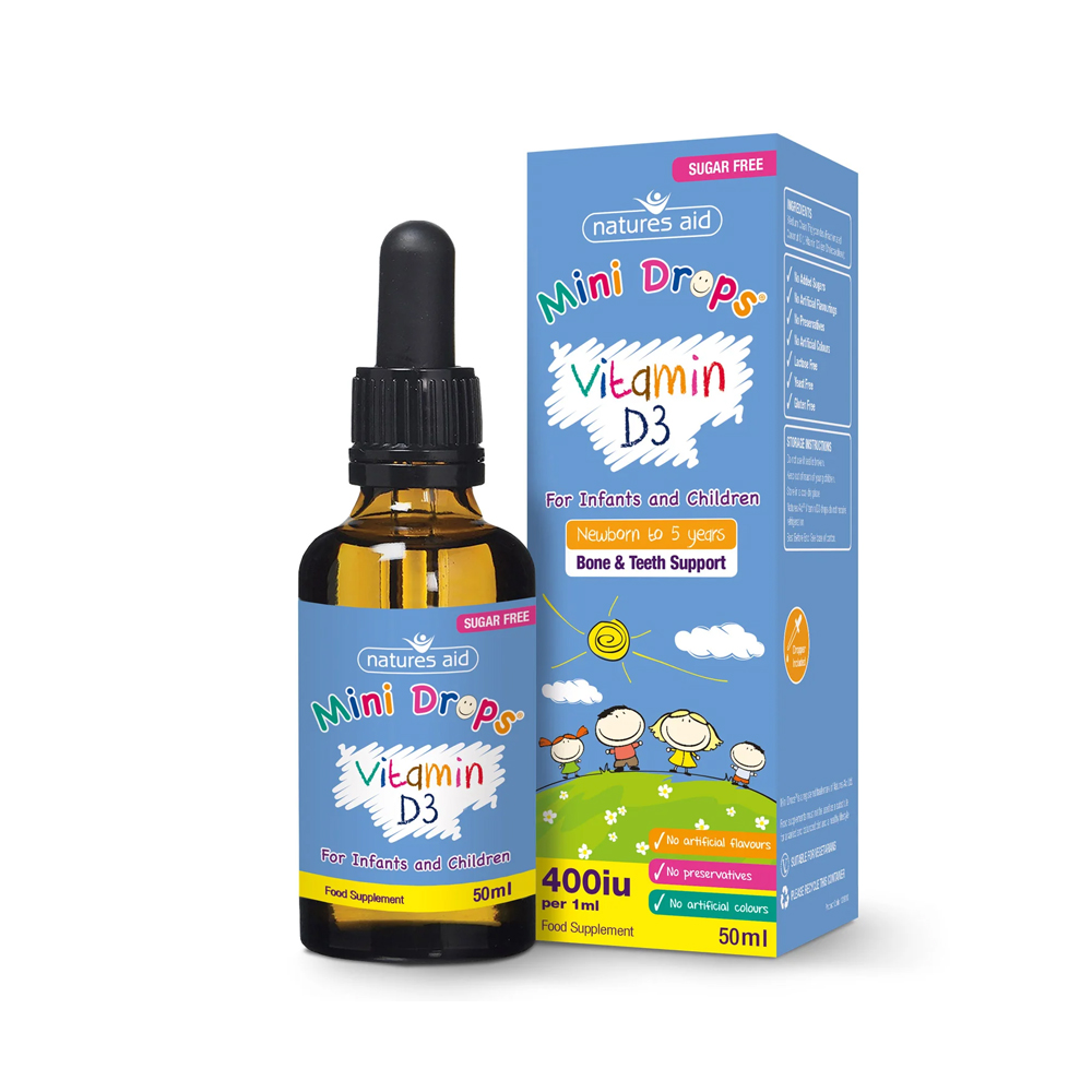 Siro Nature Aid bổ sung Vitamin D3 cho trẻ (Chai 50ml)