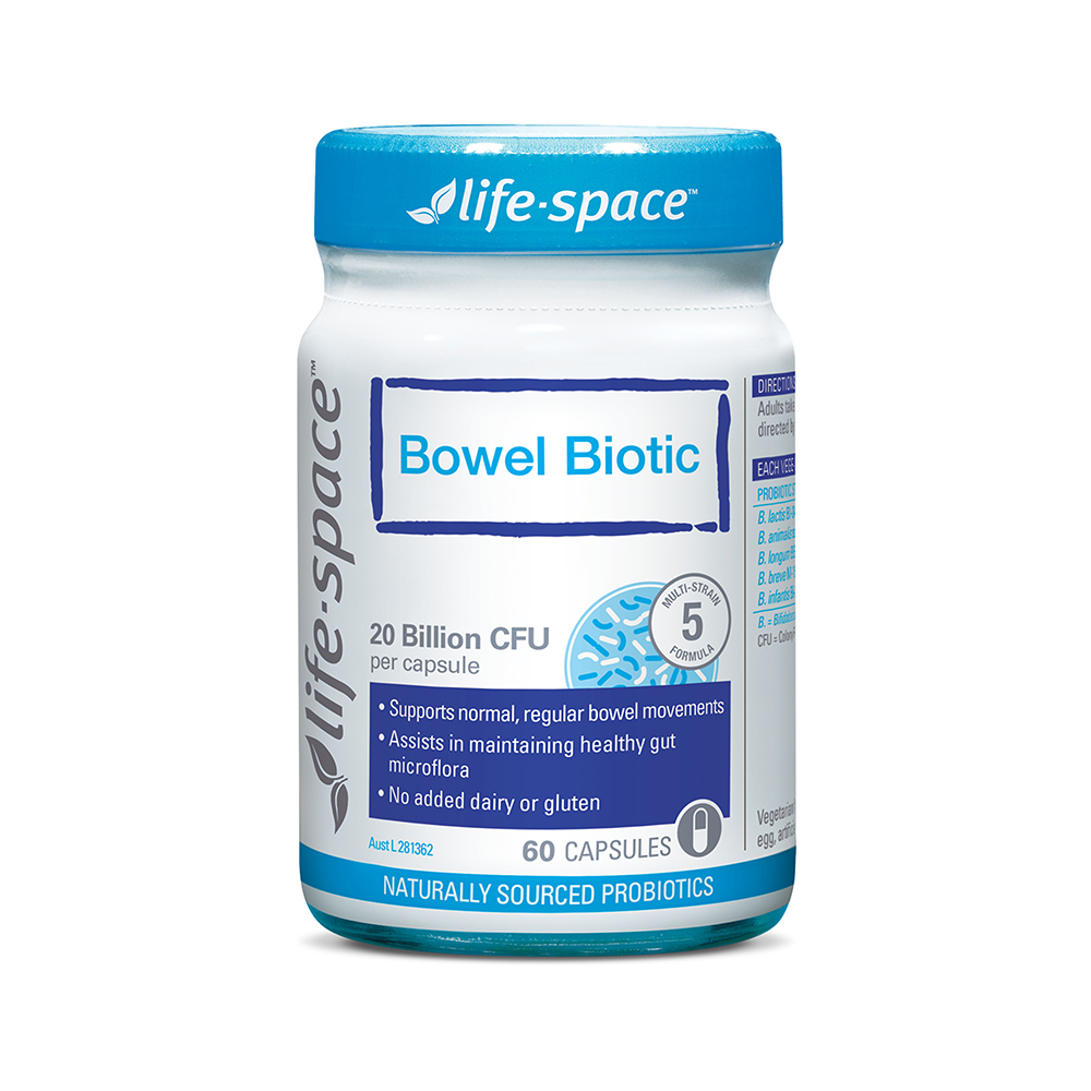 Men vi sinh Life Space Bowel Biotic hỗ trợ tiêu hóa, tăng cường đề kháng (Hộp 60 viên)