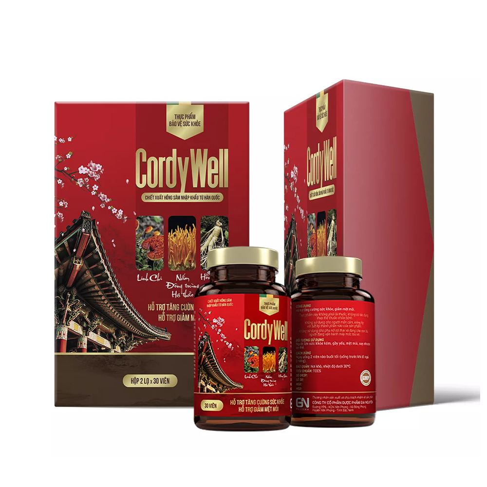 Cordy Well Softcap Bt/2 T.Cuong Suc D.Khang, Ho Tro Giam M.Moi (Hop 60 V)