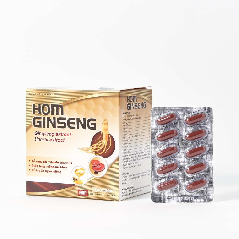 DUOC NAM Hom Ginseng Cung Cap Vitamin Va Muoi Khoang (Hop 100v)