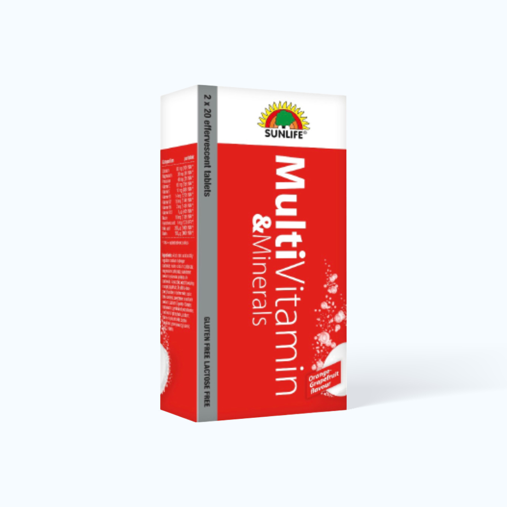 Sunlife Multivitamin & Minerals Ho Tro Tang Suc De Khang (Hop 2 tuyp x 20v)